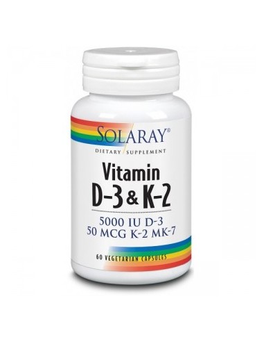 VITAMIN D3+K2 (MK7) 60CAPS SOLARAY