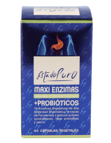 MAXI ENZIMAS + PROBIOTICOS 40 CAP...